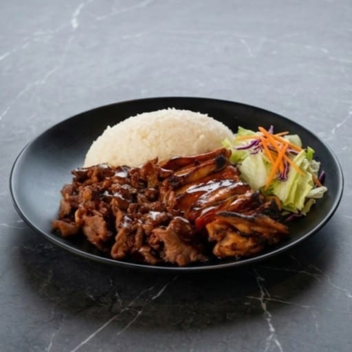 Chicken & Pork Teriyaki Combo.