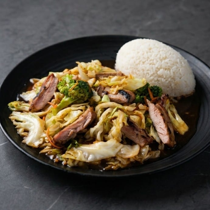 CHICKEN STIR FRIED.